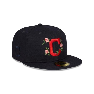 Blue Cleveland Indians Hat - New Era MLB Bloom 59FIFTY Fitted Caps USA3968170